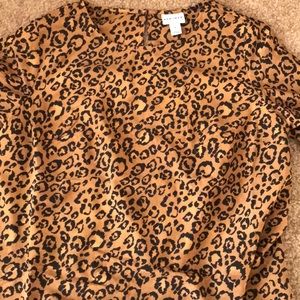 Leopard short sleeve blouse